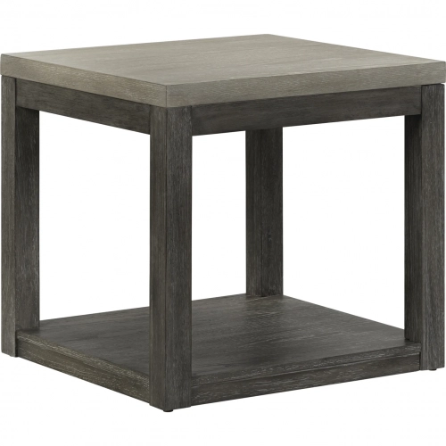 Piedmont End Table in Distressed Charcoal & Ash Brown Wood
