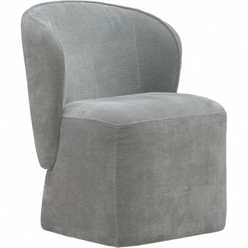 730 Accent Dining Chair w/ Casters in Sapphire Gray Blue Fabric (Set of 4)