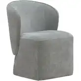 730 Accent Dining Chair w/ Casters in Sapphire Gray Blue Fabric (Set of 4)