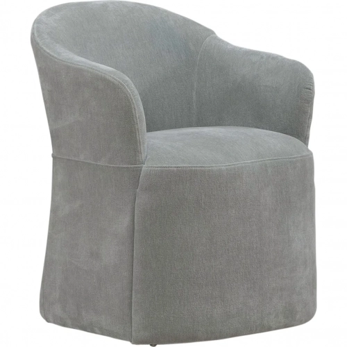 731 Accent Dining Chair w/ Casters in Sapphire Gray Blue Fabric (Set of 4)