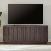 Cascade Falls 82" TV Stand Console in Satin Espresso Brown Wood