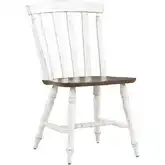 Al Fresco Slat Back Dining Chair in Graphite & Whitestone Wood (Set of 2)