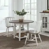 Al Fresco 3 Piece Drop Leaf Dining Set in Graphite & White Wood