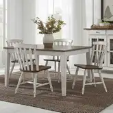 Al Fresco 5 Piece Dining Set in Graphite & White Wood