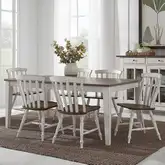 Al Fresco 7 Piece Dining Set in Graphite & White Wood