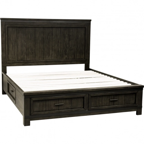 Thornwood Hills King Two Sided Storage Bed in Distressed Sawn Wood