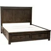 Thornwood Hills King Two Sided Storage Bed in Distressed Sawn Wood