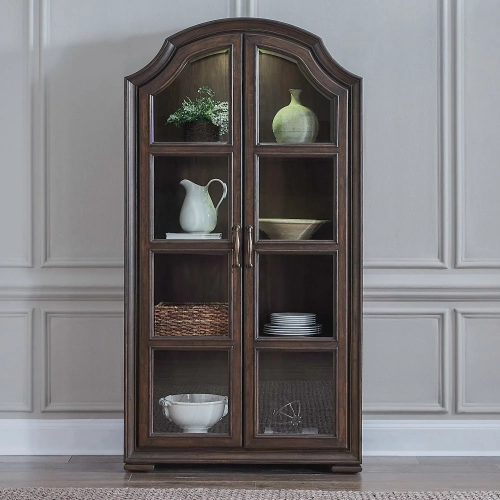 Provence Park Bunching Display Cabinet in Chateau Brown Wood