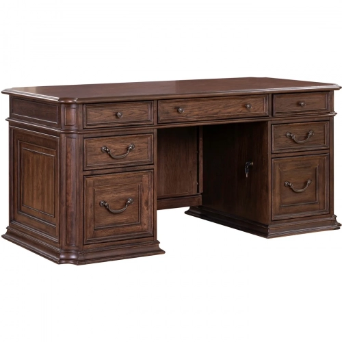 Provence Park Jr Executive Desk in Chateau Brown Wood