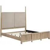 Proximity Place California King Poster Bed in Barley Buff Wood