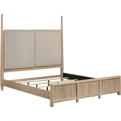 Proximity Place King Poster Bed in Barley Buff Wood