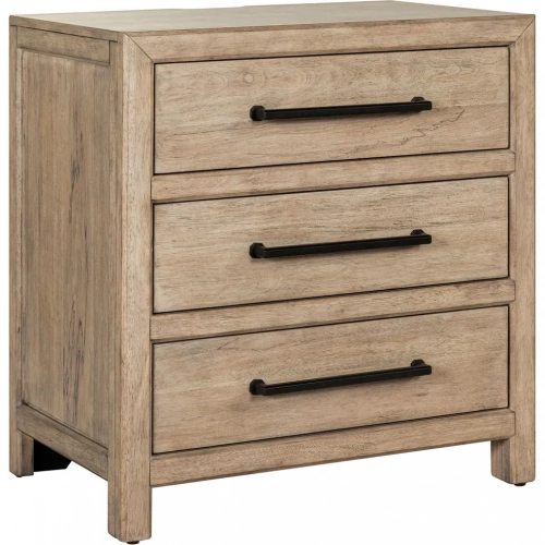 Proximity Place Nightstand w/ Charging Station in Barley Buff Wood