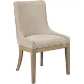 Proximity Place Dining Chair in Buff Wood & Barley Fabric (Set of 2)