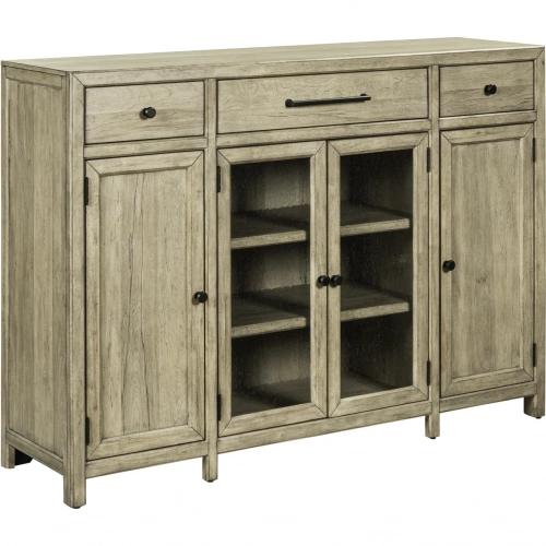 Proximity Place Buffet in Buff Wood & Seeded Glass