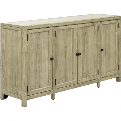 Proximity Place Buffet Sideboard in Buff Wood & White Stone
