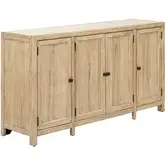 Proximity Place Buffet Sideboard in Buff Wood & White Stone