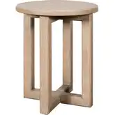 Proximity Place Chairside End Table in Barley Buff Wood
