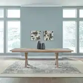 Brentwood 102" Double Pedestal Dining Table in Sandstone Brown Wood