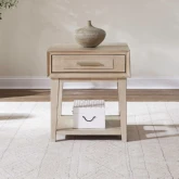 Brentwood End Table in Sandstone Finish Wood