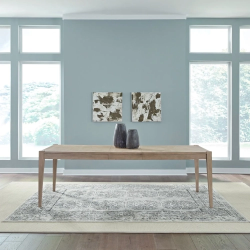 Brentwood 92" Extension Dining Table in Sandstone Brown Wood