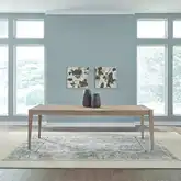 Brentwood 92" Extension Dining Table in Sandstone Brown Wood