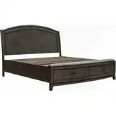 Avalon Queen Panel Storage Bed in Coffee Bean Brown Wood
