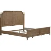 Hickory Grove California King Panel Bed in Heirloom Brown Wood