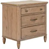 Hickory Grove Nightstand w/ Charging Station in Heirloom Brown Wood