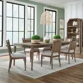 Hickory Grove 7 Piece Dining Set in Heirloom Brown Wood