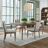 Hickory Grove 5 Piece Dining Set in Heirloom Brown Wood