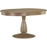 Hickory Grove 42" Round to 54" Oval Pedestal Dining Table in Brown Wood