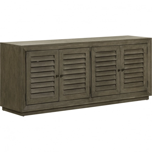 Aspen Sky 78 Inch TV Stand Console in Weathered Saddle Brown Wood