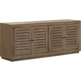 Aspen Sky 78 Inch TV Stand Console in Weathered Saddle Brown Wood