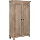 Haven Hills Armoire in Camel Beige Brown Wood