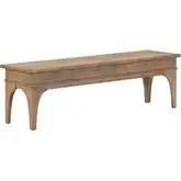 Haven Hills Bed Bench in Camel Beige Brown Wood