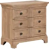 Haven Hills Bedside Chest w/ Charging in Camel Beige Brown Wood