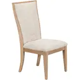 Haven Hills Dining Chair in Beige Wood & Sand Fabric (Set of 2)