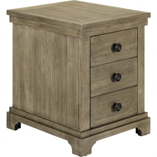 Haven Hills Chair Side Table in Camel Beige Brown Wood