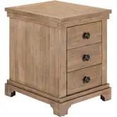 Haven Hills Chair Side Table in Camel Beige Brown Wood