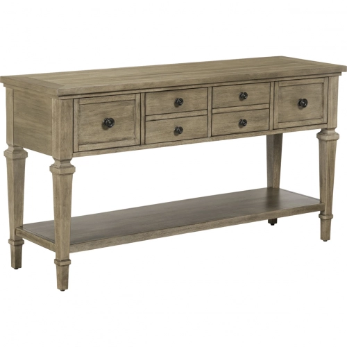 Haven Hills Sofa Table in Camel Beige Brown Wood