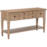 Haven Hills Sofa Table in Camel Beige Brown Wood