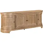 Haven Hills 82 Inch TV Stand Console in Camel Beige Brown Wood