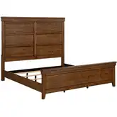 Carolina Park Queen Panel Bed in Amber Brown Wood