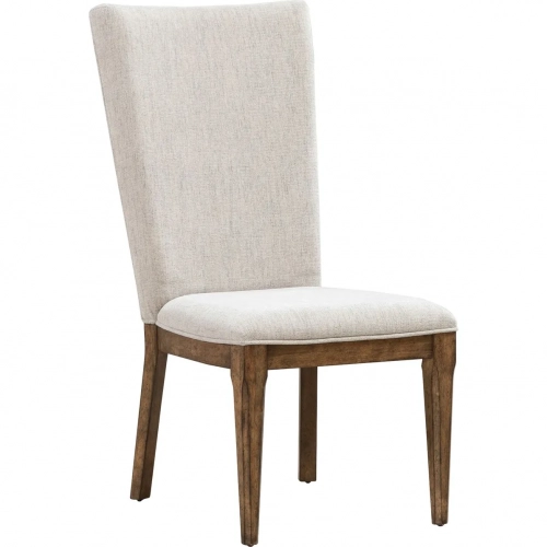Carolina Park Dining Chair in in Brown Wood & Cream Fabric (Set of 2)
