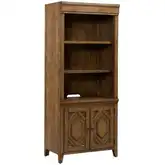 Carolina Park Bunching Bookcase in Amber Brown Wood