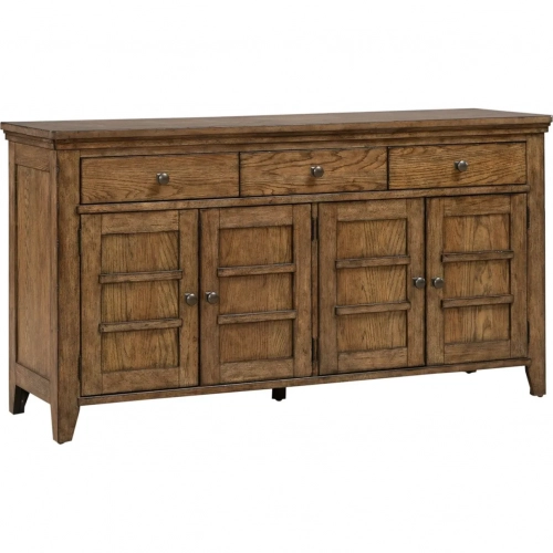 Carolina Park Server in Amber Brown Wood