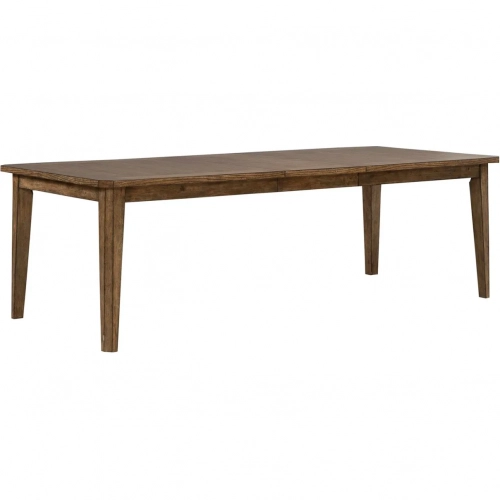 Carolina Park 98" Extension Dining Table in Amber Brown Wood