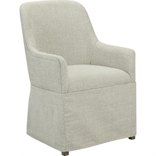 Shaker Lakes Dining Arm Chair in Textured Taupe Fabric