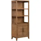 Shaker Lakes Door Cabinet Bookcase in Harvest Brown Wood