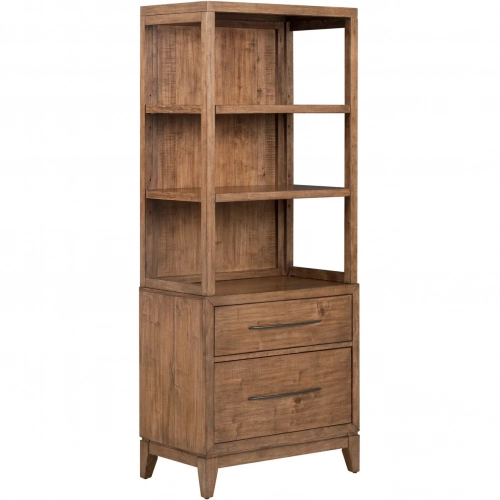 Shaker Lakes Lateral File Bookcase in Harvest Brown Wood
